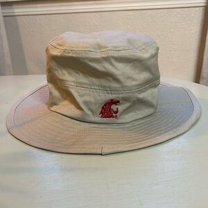 WSU LOGO TAN DRAWSTRING HAT (OS)